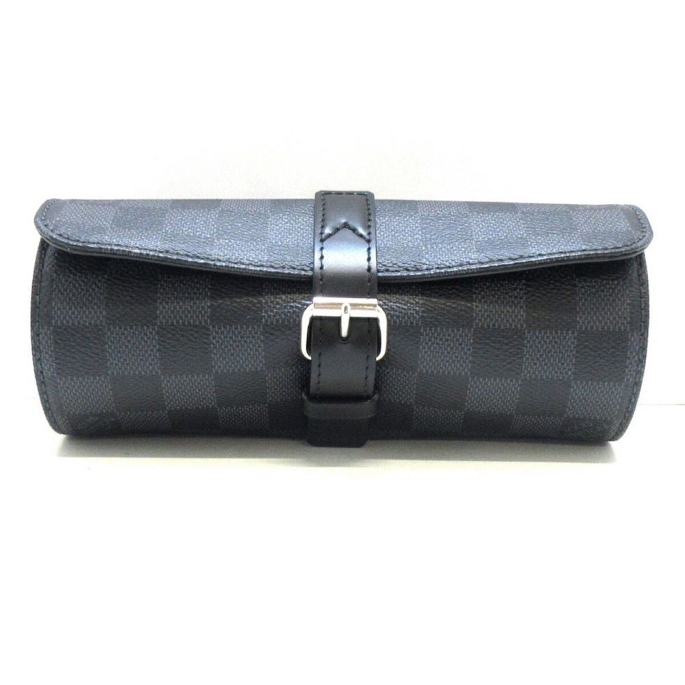 Louis Vuitton Black and Gray Checkered Men's Accessory